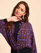 Overhemd lange mouwen patchwork tekst I.Code-2