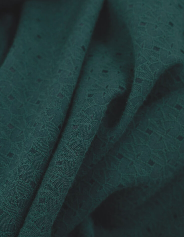 Grüne Bluse mit Jacquard-Muster I.Code-8