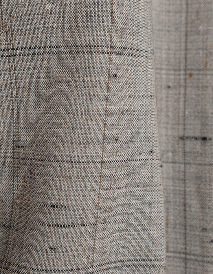 Taupe Bomberjacke Rei&szlig;verschluss Karo-10