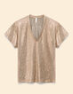 I.Code gold ribbed T-shirt-7