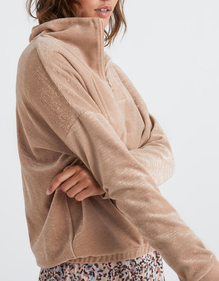Sweat camionneur sweet pink pailleté I.Code-1