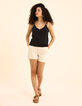 Top fines bretelles noir tricot pailleté I.Code-3