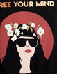 Zwart T-shirt Free your mind met gezicht I.Code-2