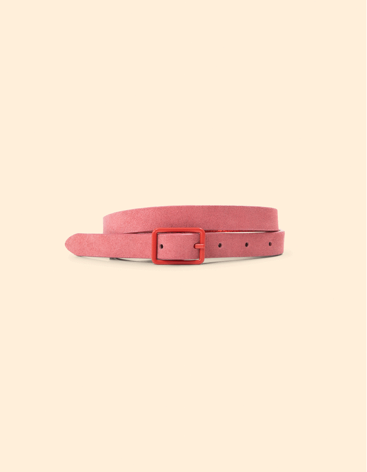 Omkeerbare bubble gum en metallic rode riem I.Code-2 Omkeerbare bubble gum en metallic rode riem I.Code-2
