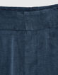 Dames Lyocell&reg;-mix marineblauwe getailleerde broek-8