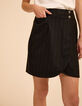 Falda corta de traje negra rayas I.Code-4