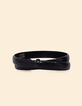 Ceinture noire cuir effet python I.Code-3