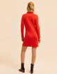 Robe rouge col chemise maille I.Code-4