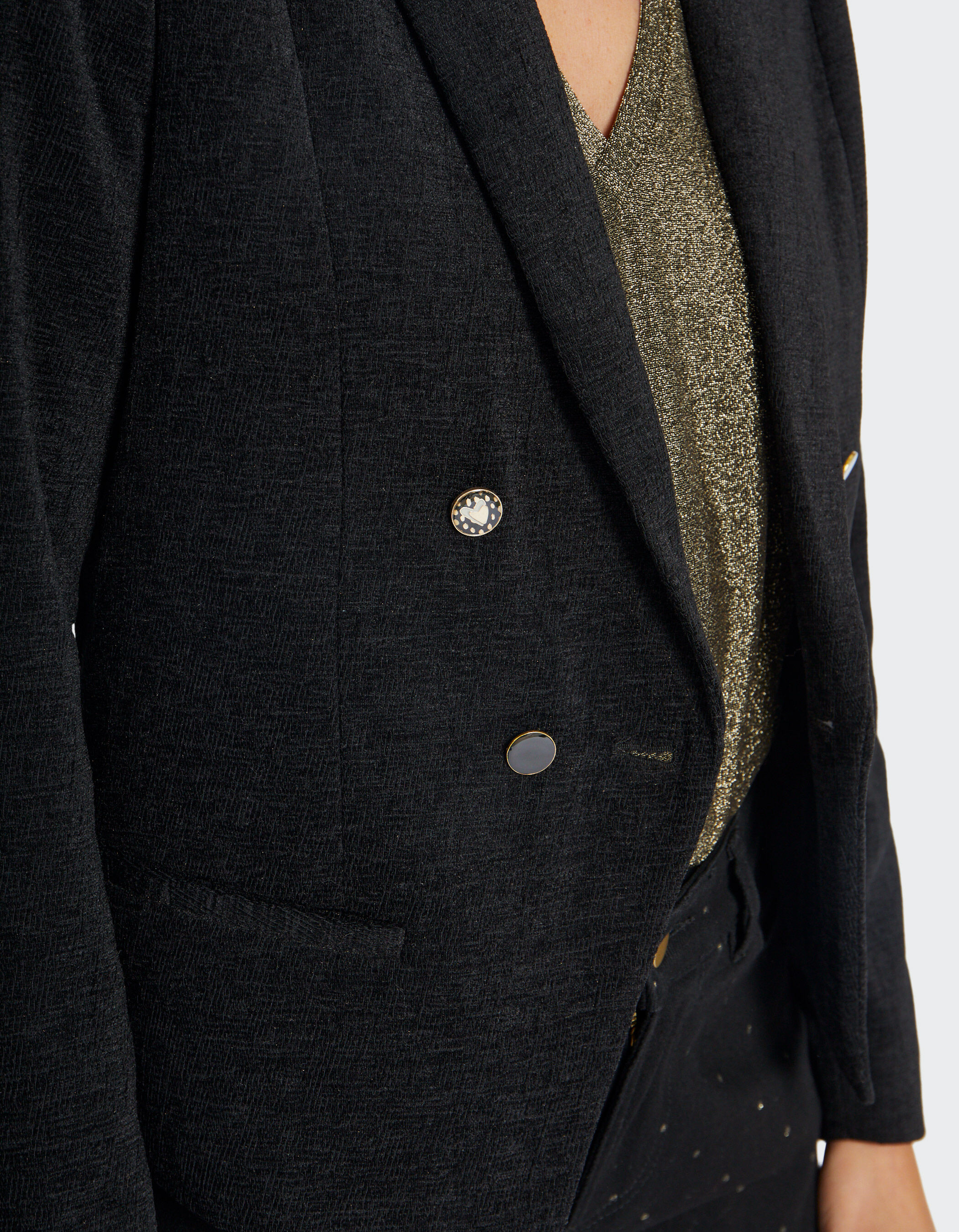 Veste longue à on sale boutonnage croisé