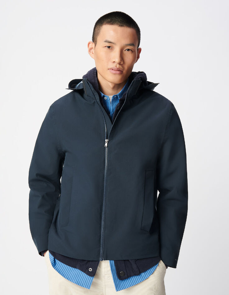 Herren WATERPROOF Marinejacke mit abnehmbarer Kapuze-1
