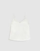 Wei&szlig;es Camisole-Top mit Spitze f&uuml;r Damen-7