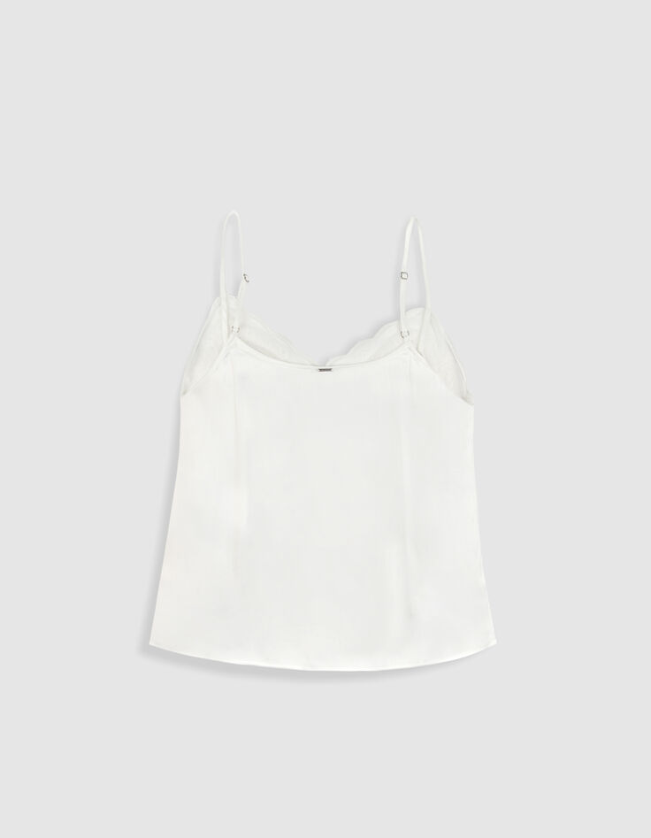Wei&szlig;es Camisole-Top mit Spitze f&uuml;r Damen-7