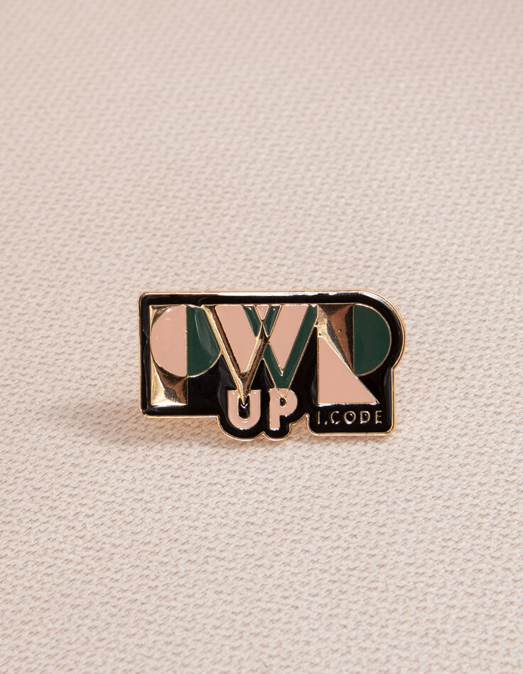Broche message métal I.Code-4 Broche message métal I.Code-4