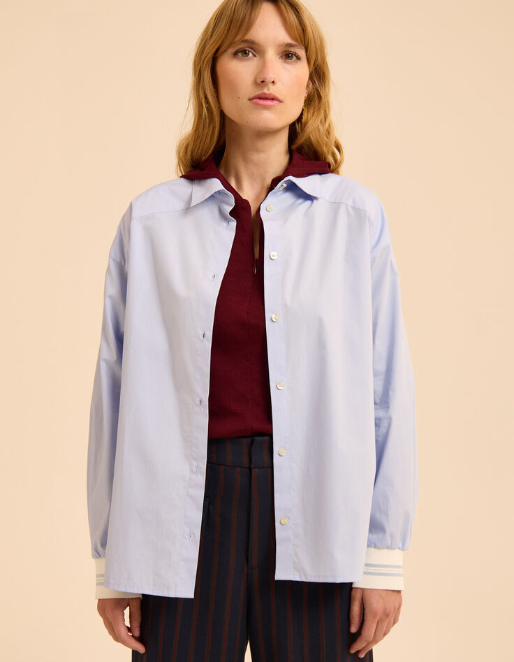 I.Code blue long-sleeved shirt with ribbed trim-3 I.Code blue long-sleeved shirt with ribbed trim-3