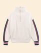 Ecru Truckerstrickpulli zweifarbige Streifen I.Code-7