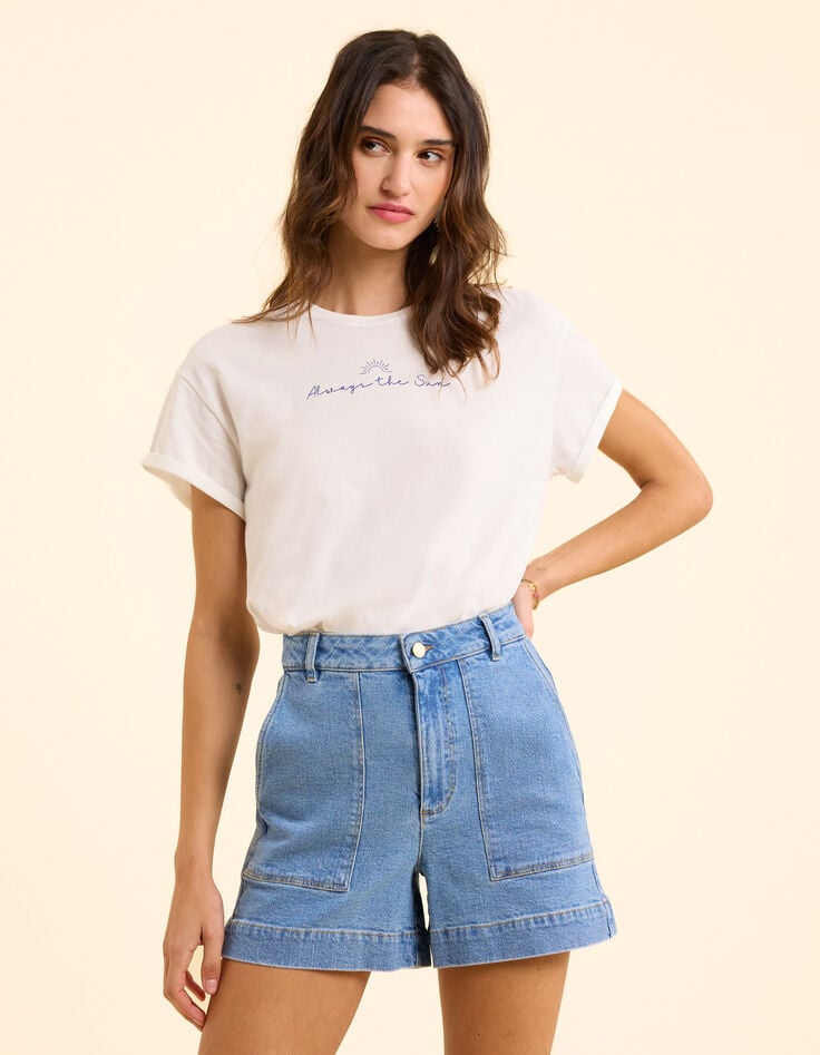 Short bleu en denim I.Code-4 Short bleu en denim I.Code-4