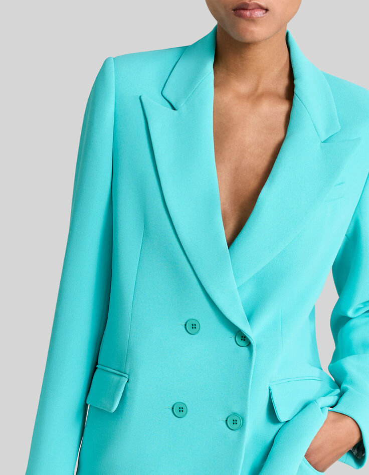 Azurblauer Oversize-Damenblazer-4