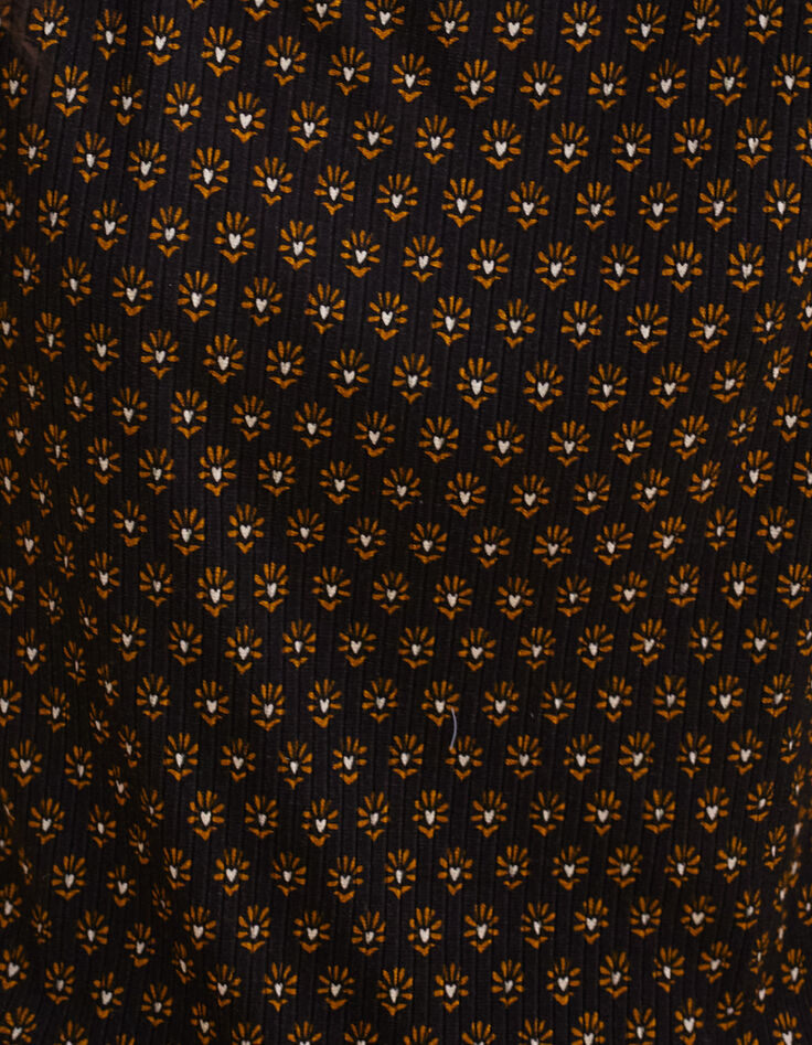 Robe noire imprimé floral cœur I.Code-8