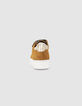 Geelbruine sneakers met velcro luipaard I.Code-5