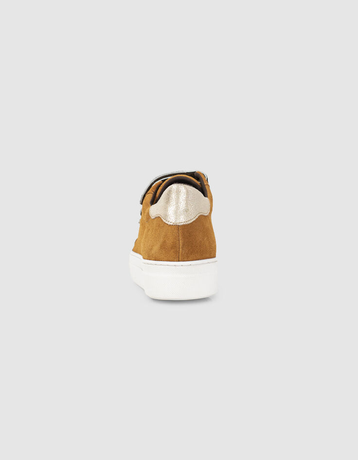 Geelbruine sneakers met velcro luipaard I.Code-5 Geelbruine sneakers met velcro luipaard I.Code-5