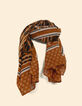 Camel mix floral heart scarf and plant bandana I.Code-1