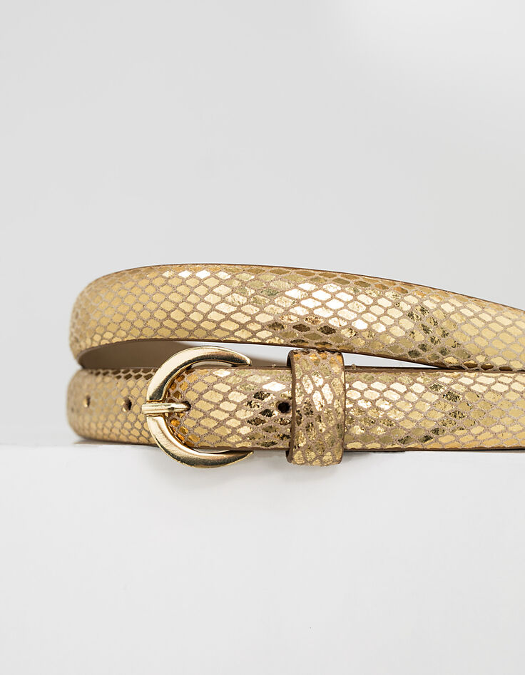 Ceinture doré en cuir esprit écailles I.Code-1 Ceinture doré en cuir esprit écailles I.Code-1
