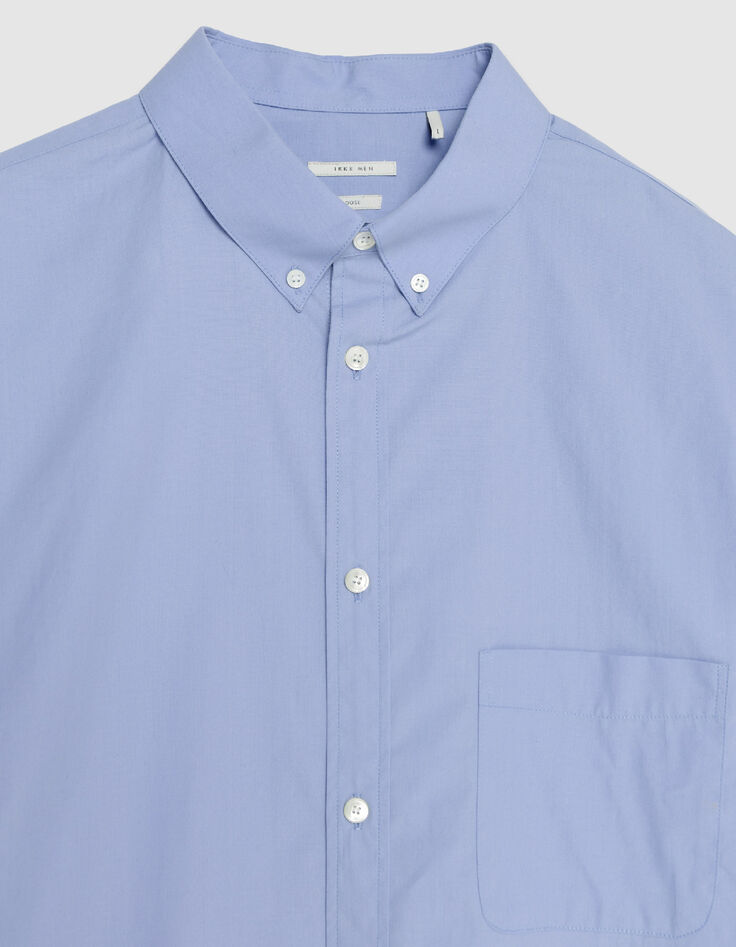 Loses Hemd blau Bio-Baumwolle Herren-7