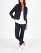 Veste navy blue jacquard minimaliste I.Code-2