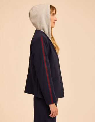 Blazer marine capuche molleton amovible I.Code