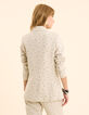 Ecru Blazer mit Blümchenprint I.Code-4