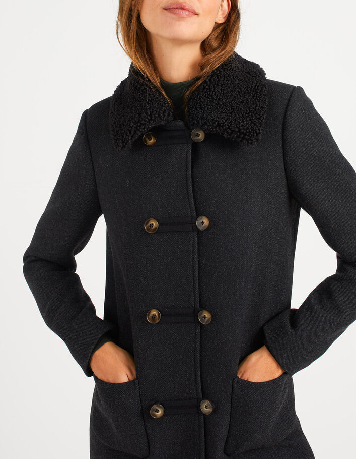 Manteau noir esprit duffle coat I.Code - I.CODE