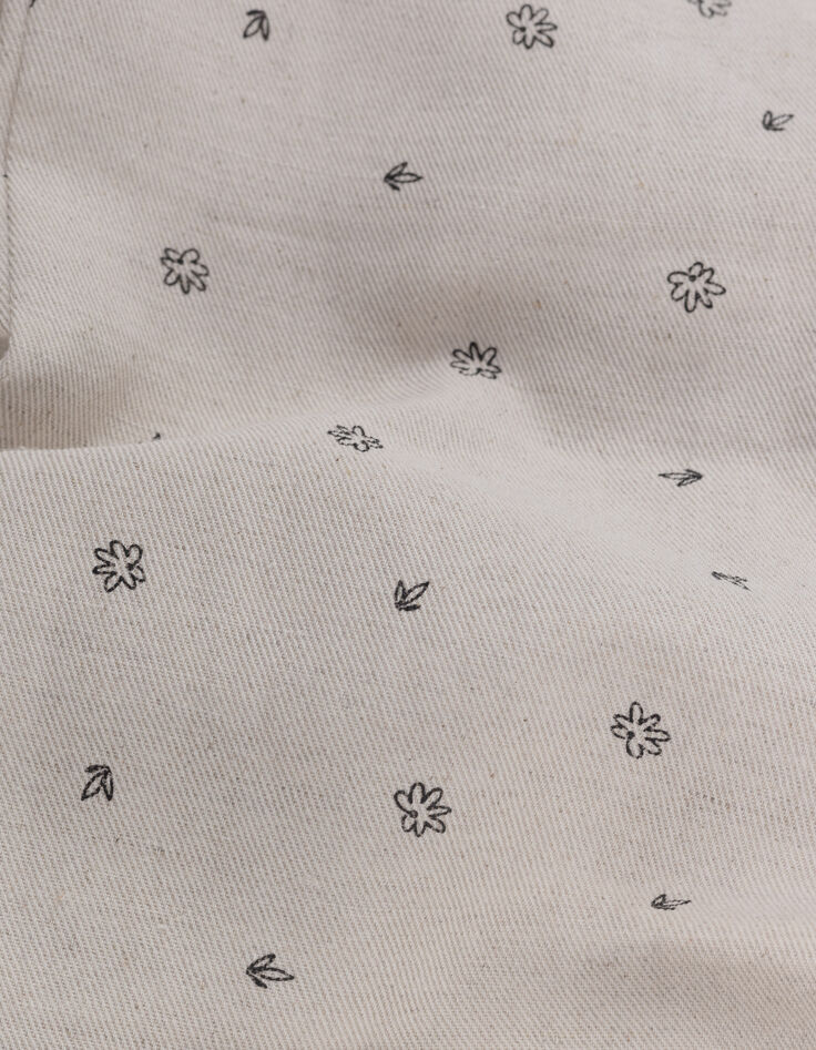 Ecru Hose mit Blümchenprint I.Code-8