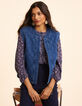 Chaqueta vaquera azul acolchada sin mangas I.Code-3