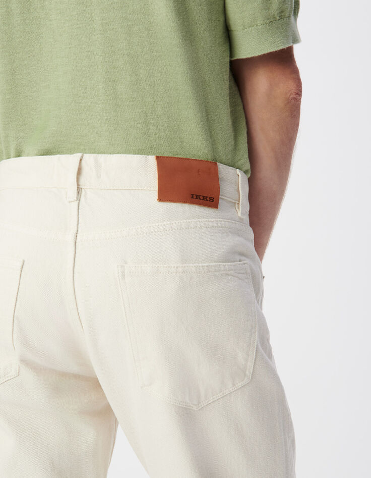 Serge Herren ecru gerade Jeans-5