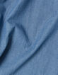 Blaues Chambray-Hemd f&uuml;r Herren mit asymmetrischer Tasche-6