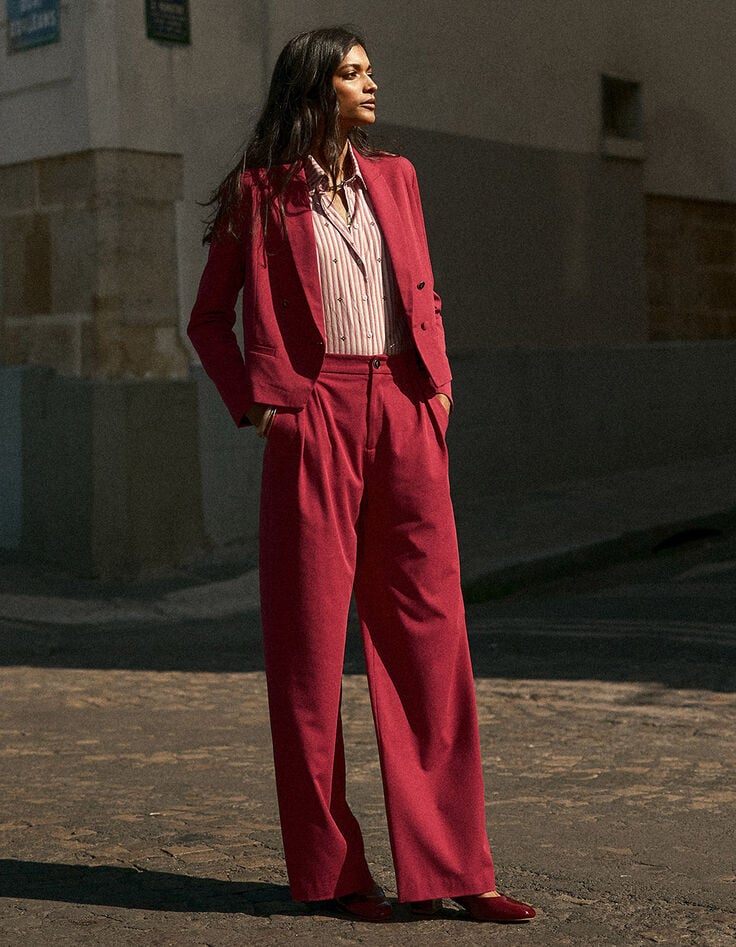 Pantalón de traje ancho rosa I.Code-2
