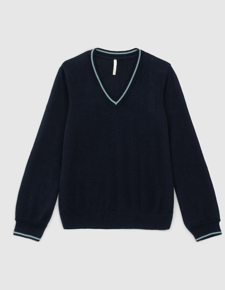 Pull marine tricot fin pailleté doré I.Code-5