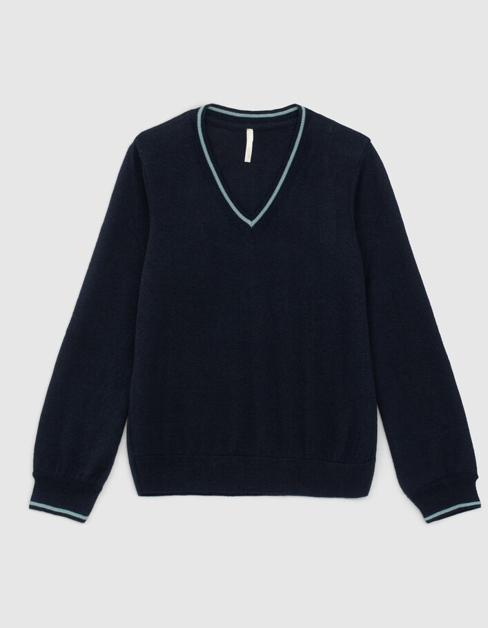 I.Code navy & gold glitter fine knit sweater - I.CODE