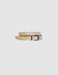 Goudkleurige riem glitters blauwe gesp I.Code-5