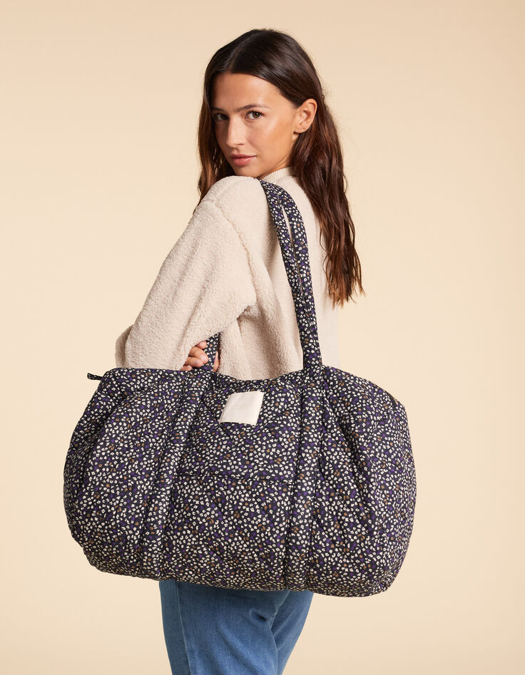 Sac bowling dark purple imprimé micro léo floral I.Code-1 Sac bowling dark purple imprimé micro léo floral I.Code-1