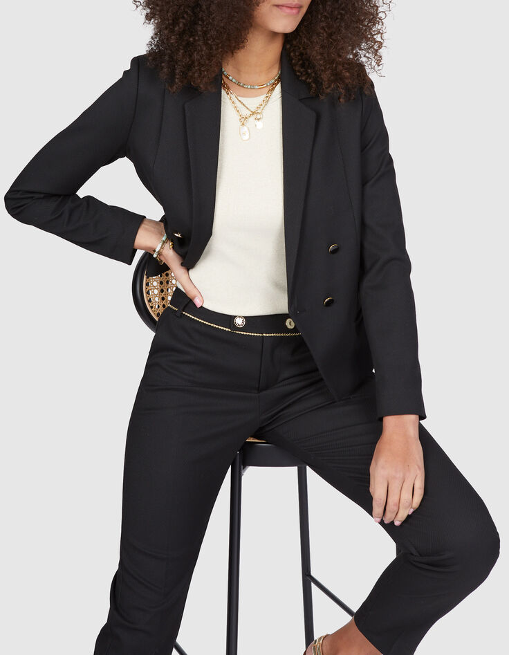 Veste de costume noir jacquard I.Code-2