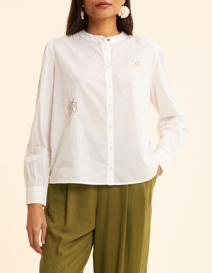 Chemise blanche broderies couleurs I.Code-2