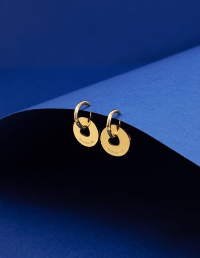 I.Code gold-tone metal heart cut-out earrings - I.CODE