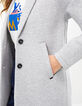Manteau gris clair chiné avec col bord côte I.Code-2