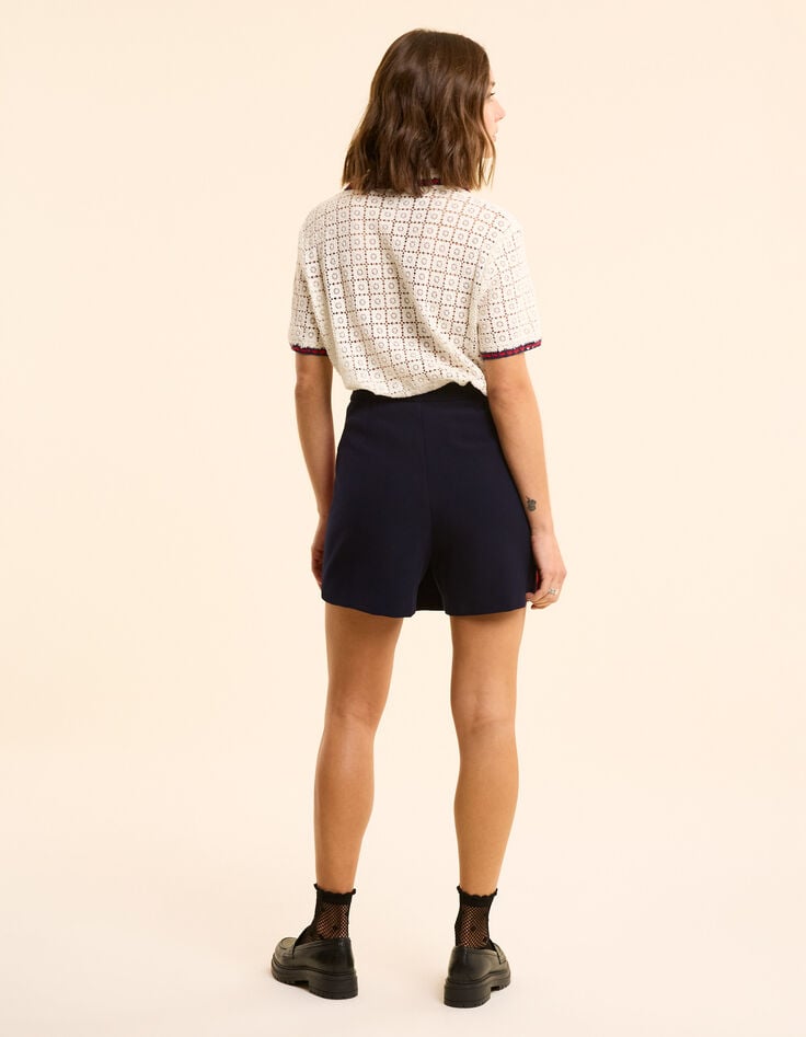 Falda pantalón azul rayas satinadas lateral I.Code-5