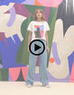 Weißes T-Shirt Grafik-Blumenmotiv I.Code x THE FEEBLES-2
