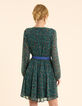 Grünes Kleid mit Sommerfrüchte-Print I.Code-5