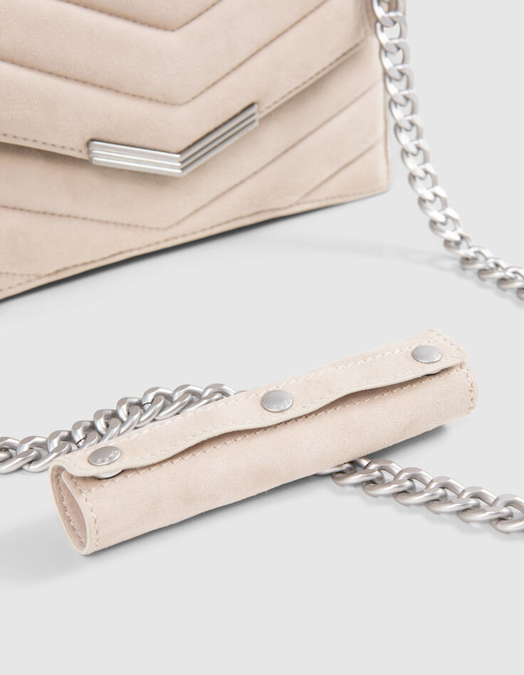 Damen-Tasche THE 1. SEASONALS Kreidewei&szlig; Leder gesteppt M-6