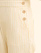 Ecru Jeanslatzhose gelbe Streifen I.Code-6