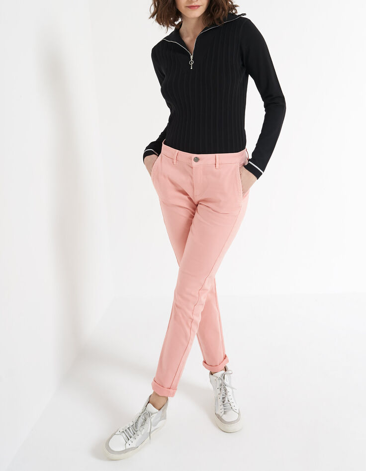 Pull camionneur noir tricot à côtes I.Code-3 Pull camionneur noir tricot à côtes I.Code-3